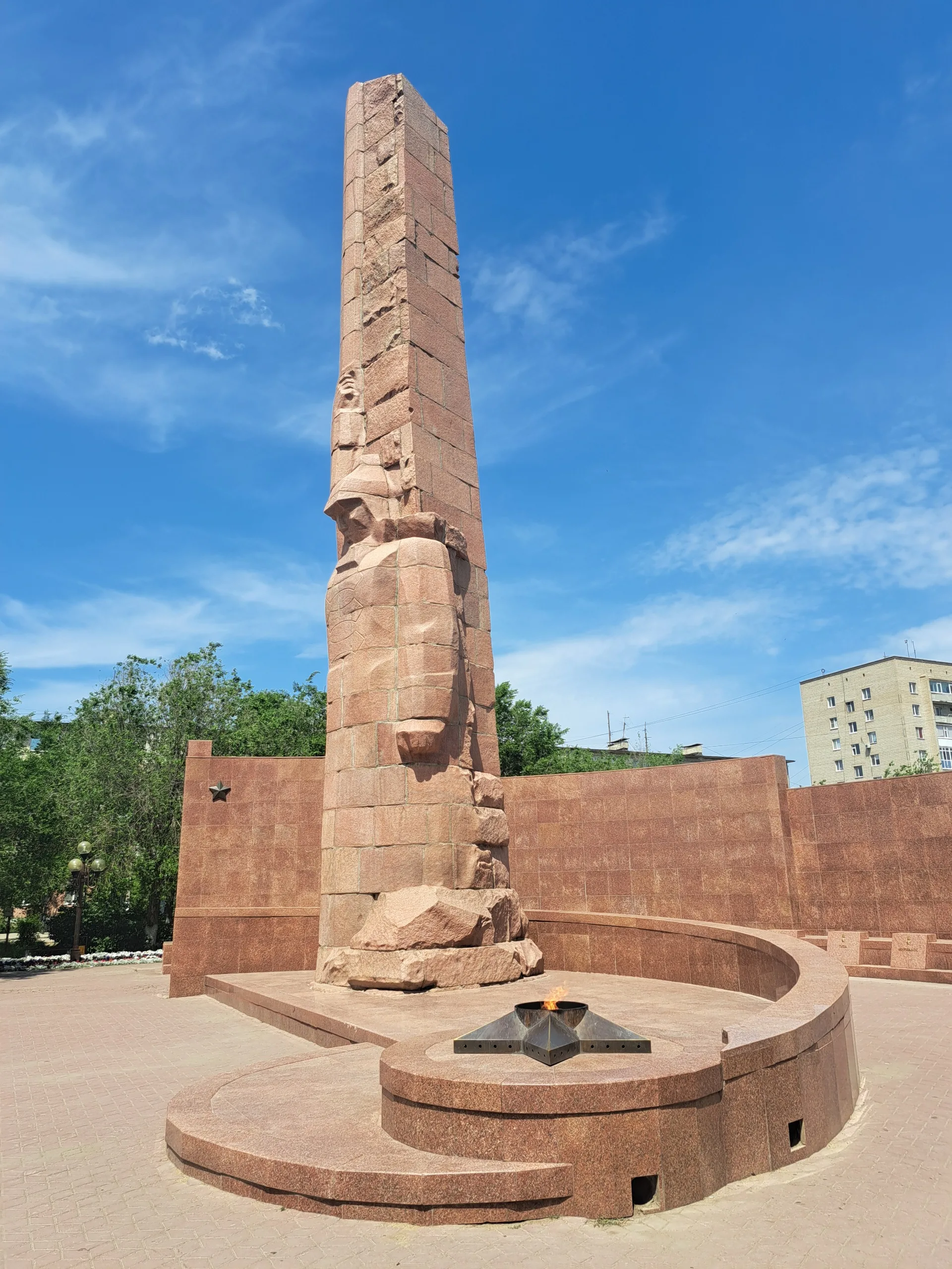Obelisk of Glory dedicated to Aktobe residents who fell for the Motherland during the Great Patriotic War